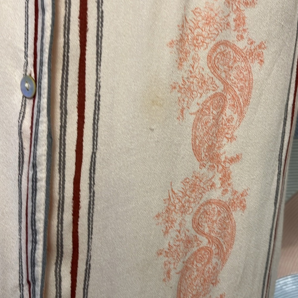 Intimately free people silk paisley pearl buttons small